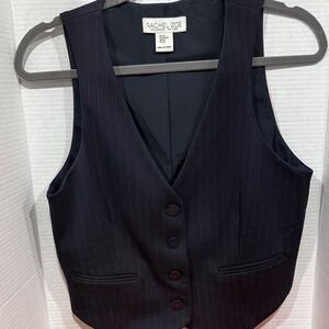 Rachel Zoe Black Pinstripe Tailored Vest